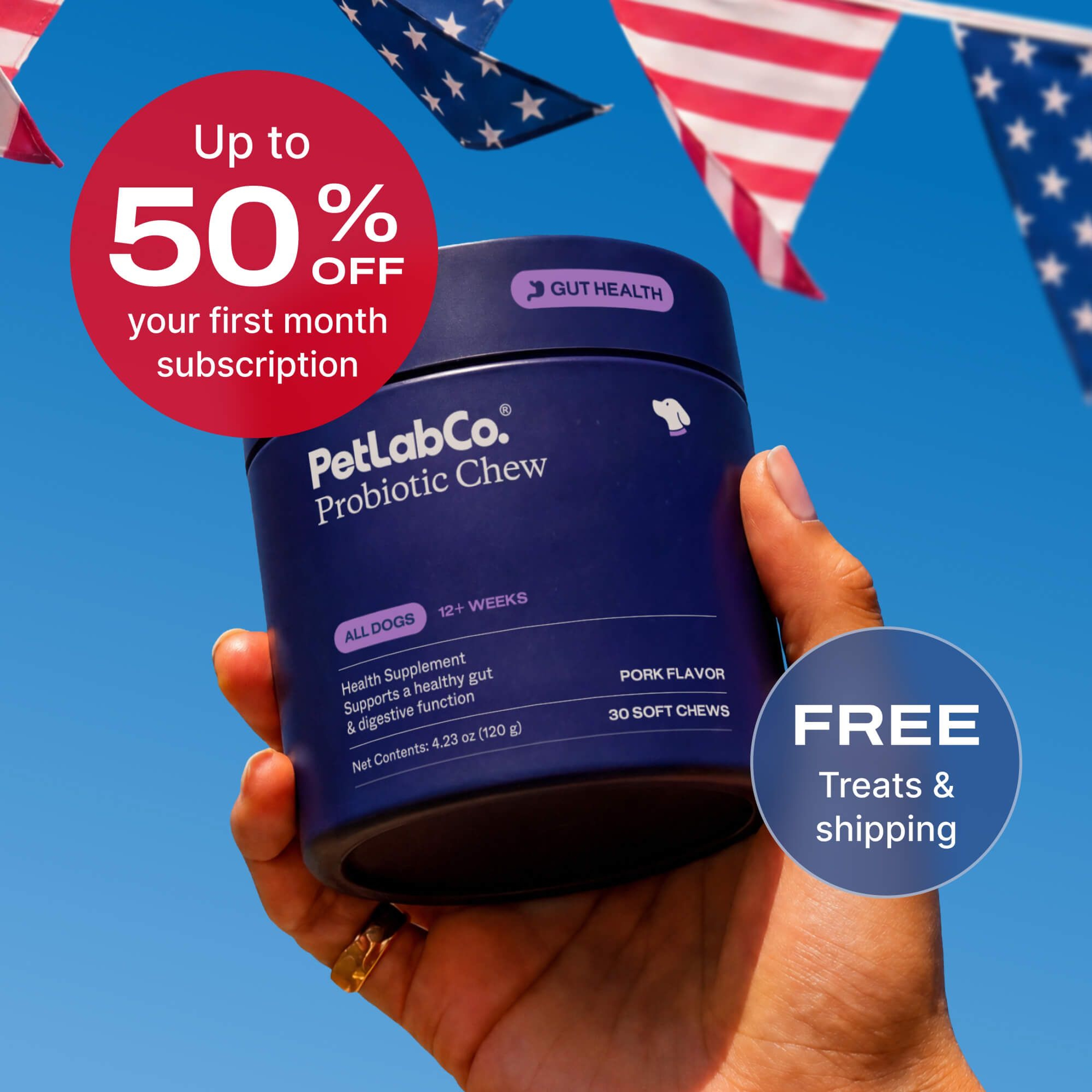 Petlab Co. Probiotic Chew product_image with subscription offer