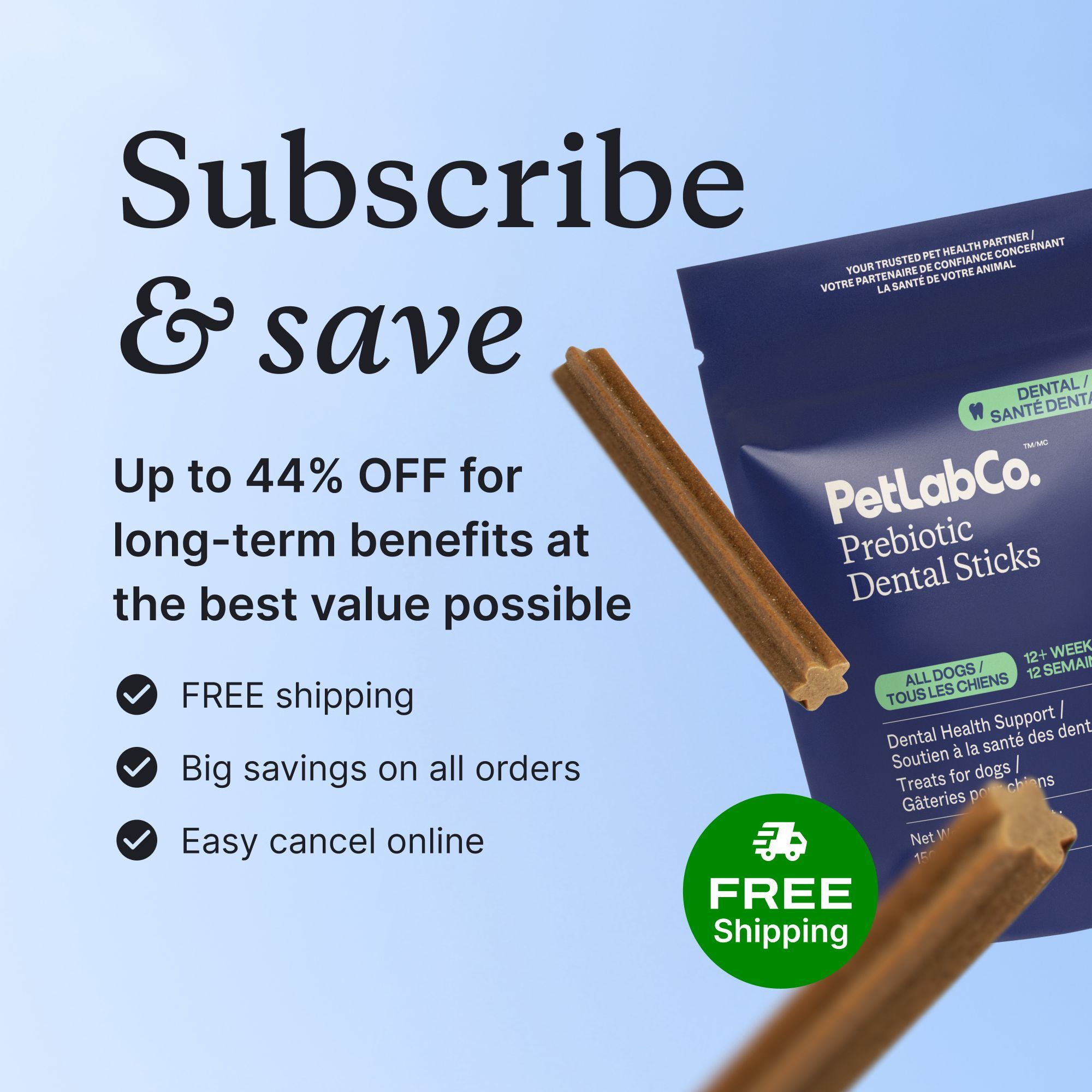 Prebiotic Dental Sticks for Dogs