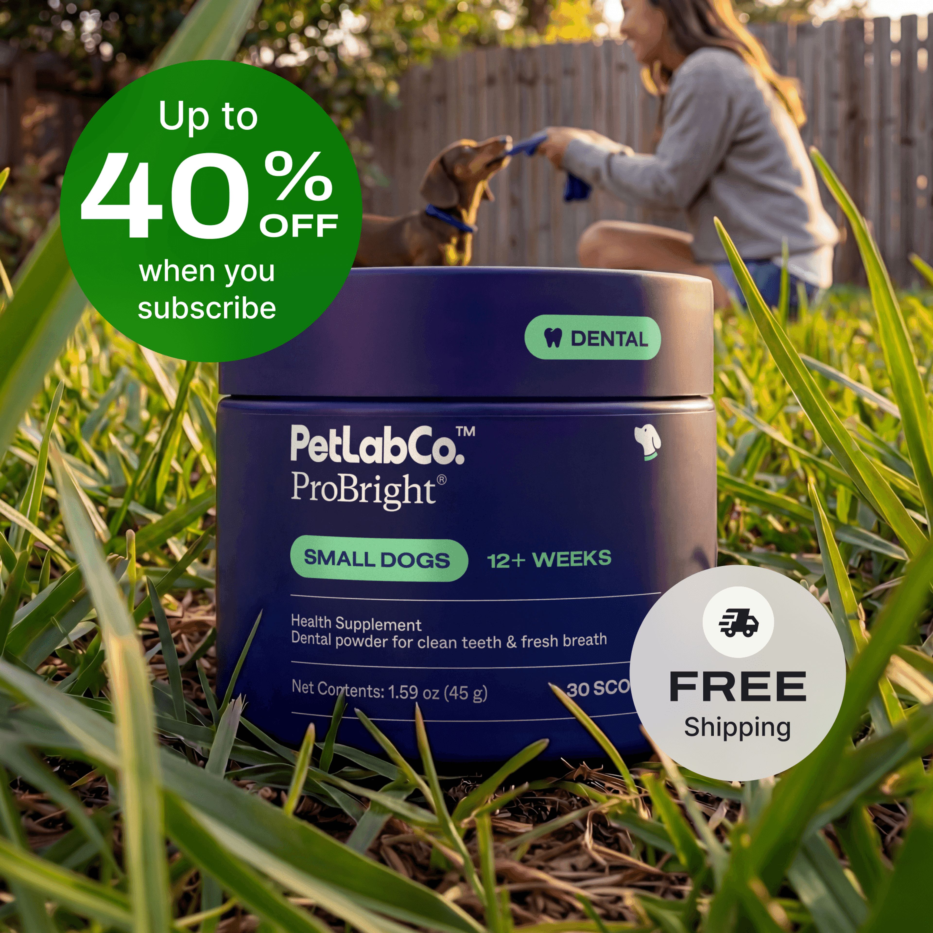 Petlab Co. ProBright® Dog Teeth Cleaning Powder product image with subscription offer