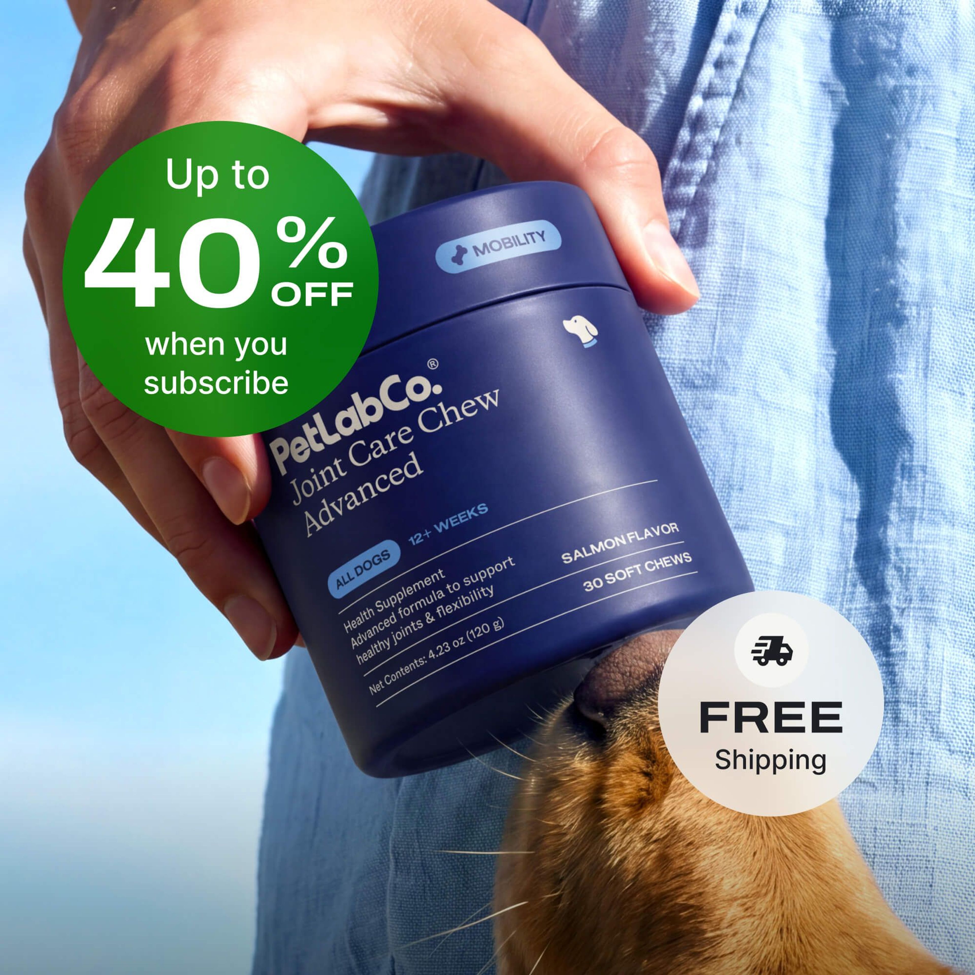Petlab Co. Advanced Joint Care Chew for Dogs product image with subscription offer