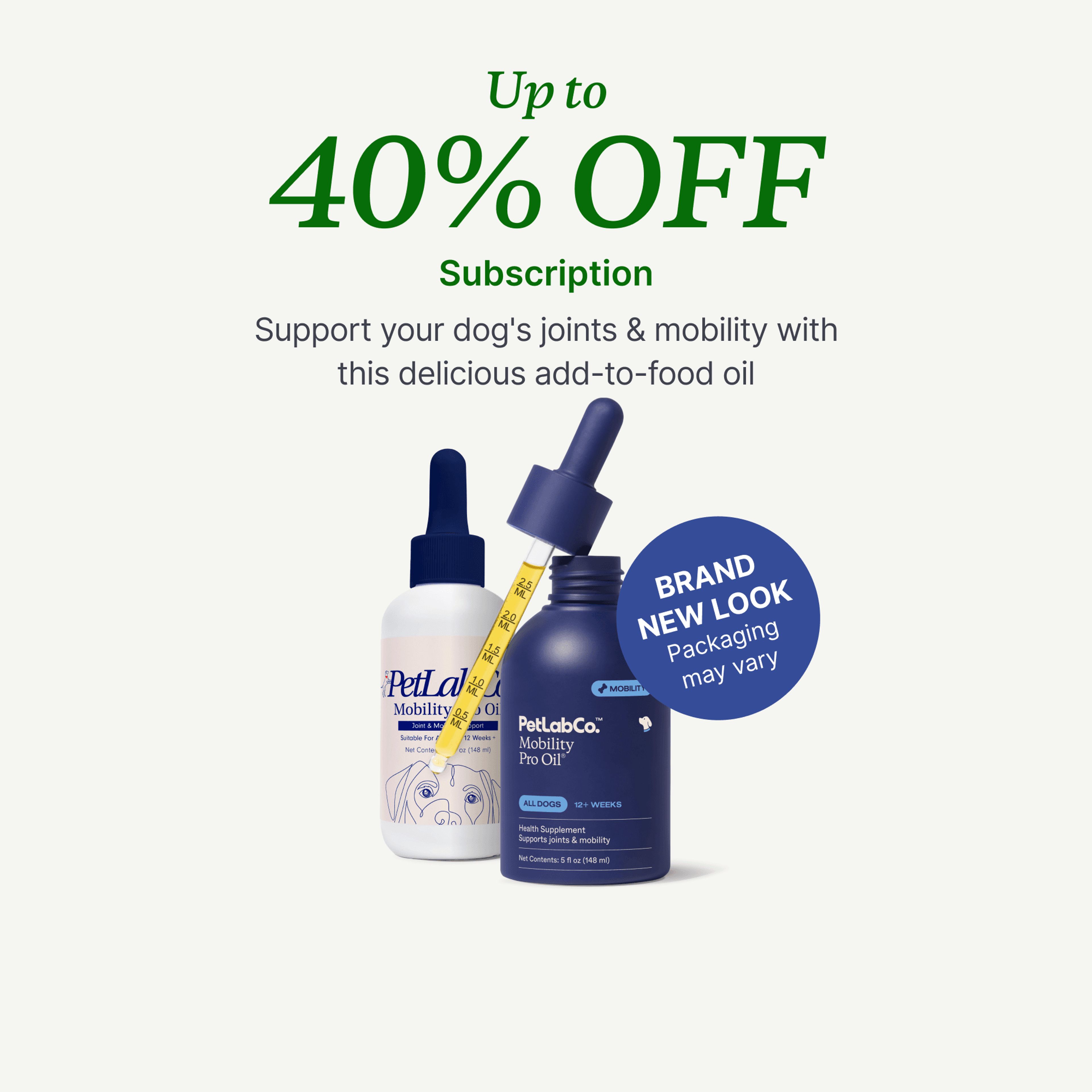 Petlab Co. Mobility Pro Oil® - With Curcumin for Dogs product image with subscription offer