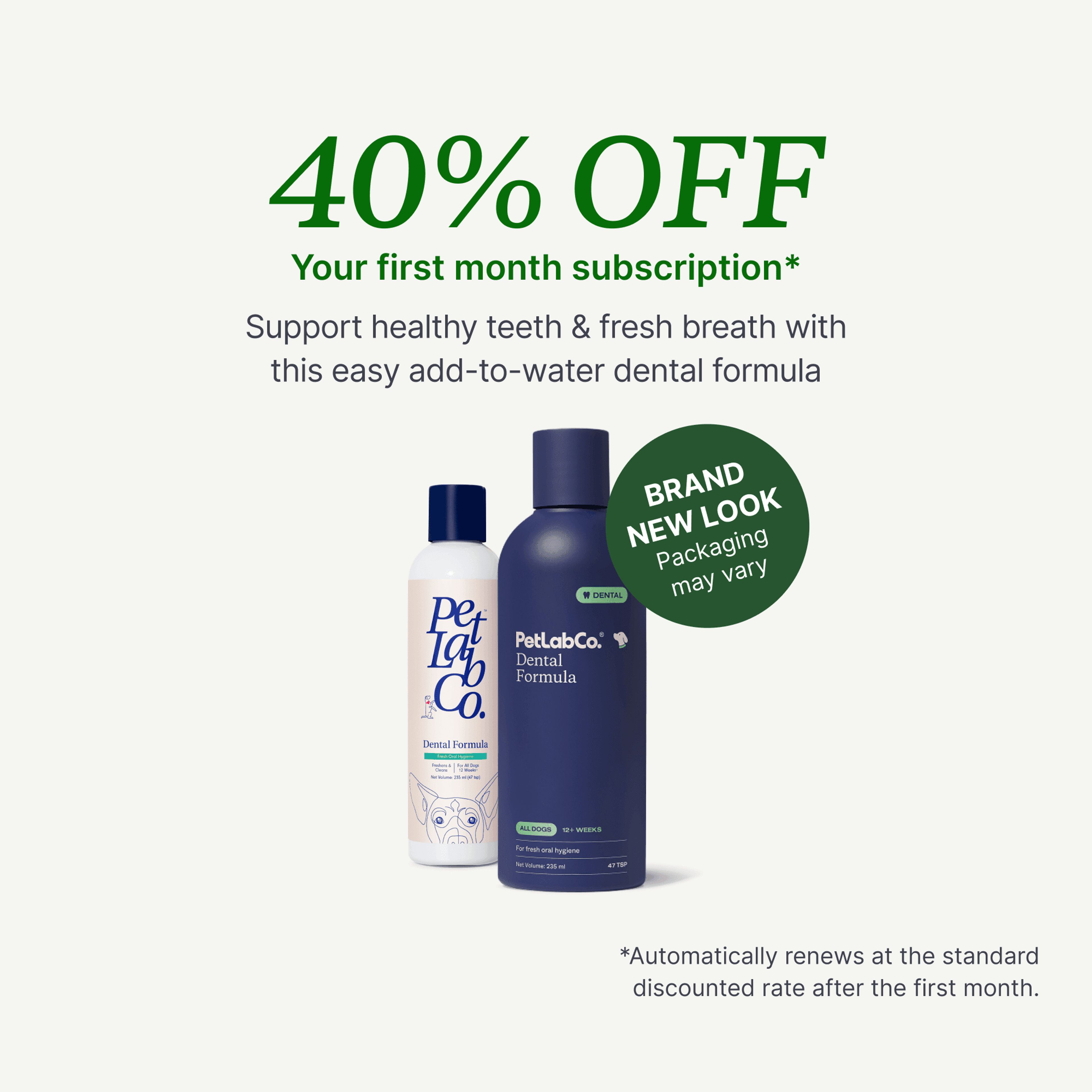 Petlab Co. Dog Dental Formula product image with subscription offer