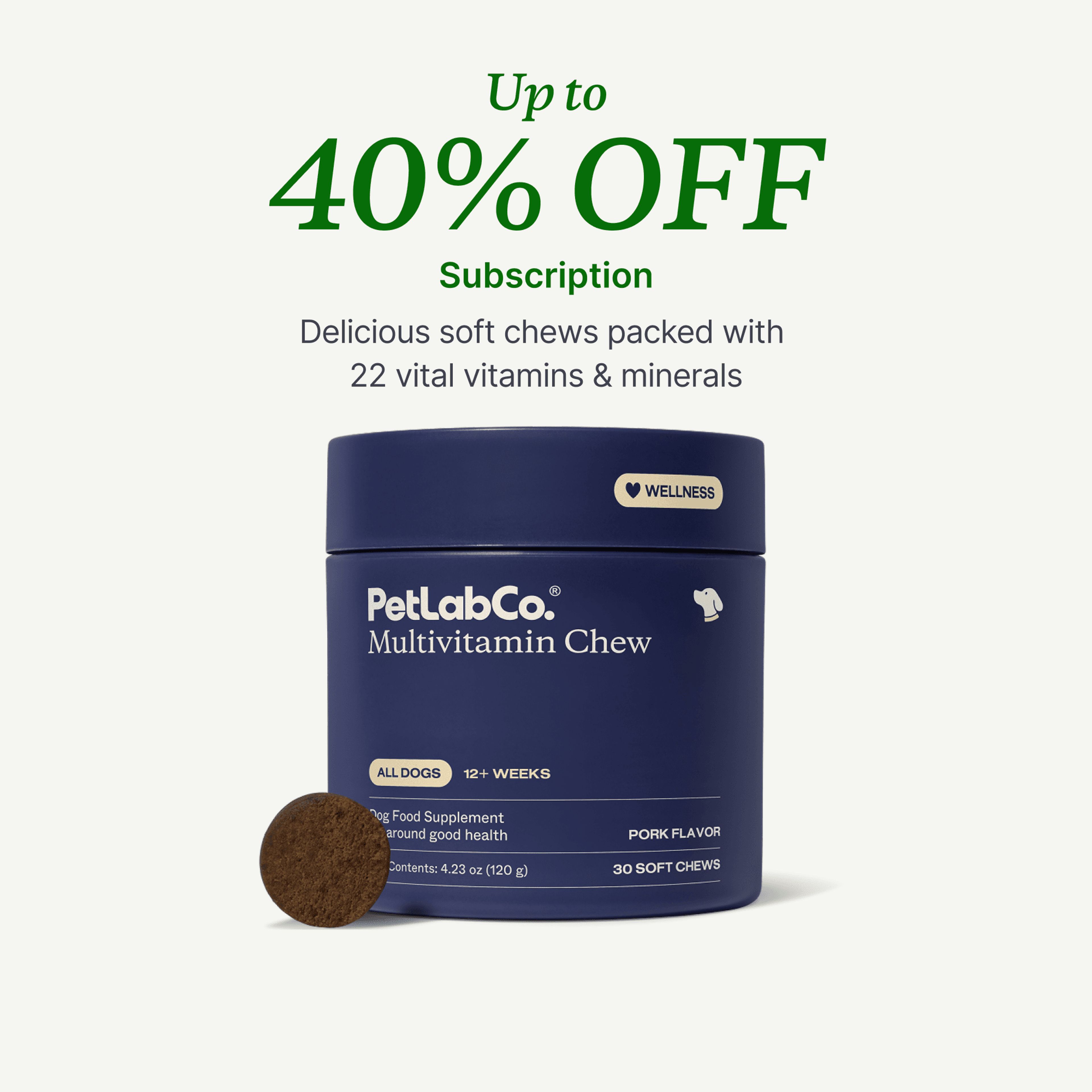 Petlab Co. Dog Multivitamin - Soft Chews product image with subscription offer