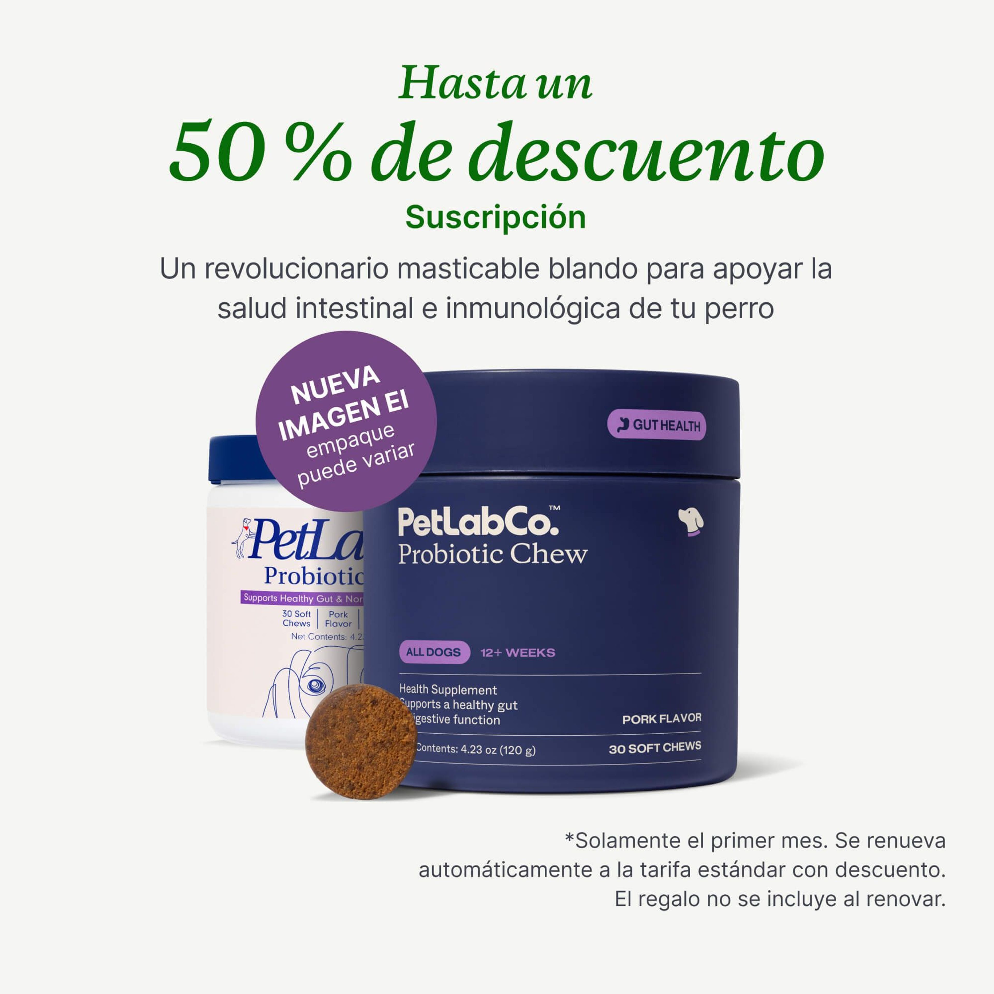 Petlab Co. Probiotic Chew imagen del producto con tu suscripción oferta