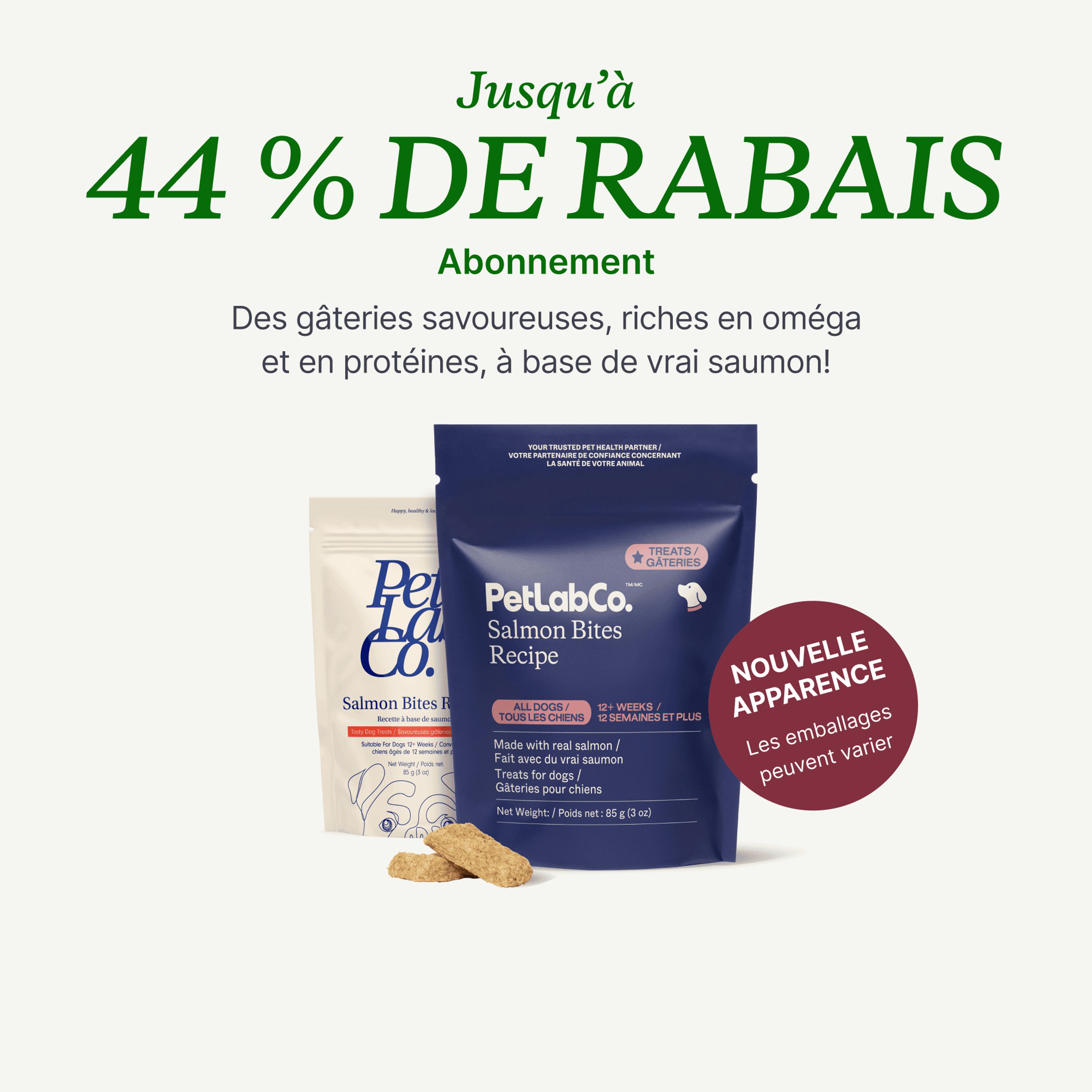 Petlab Co. 1. Salmon Bites Recipe image du produit avec abonnement offre