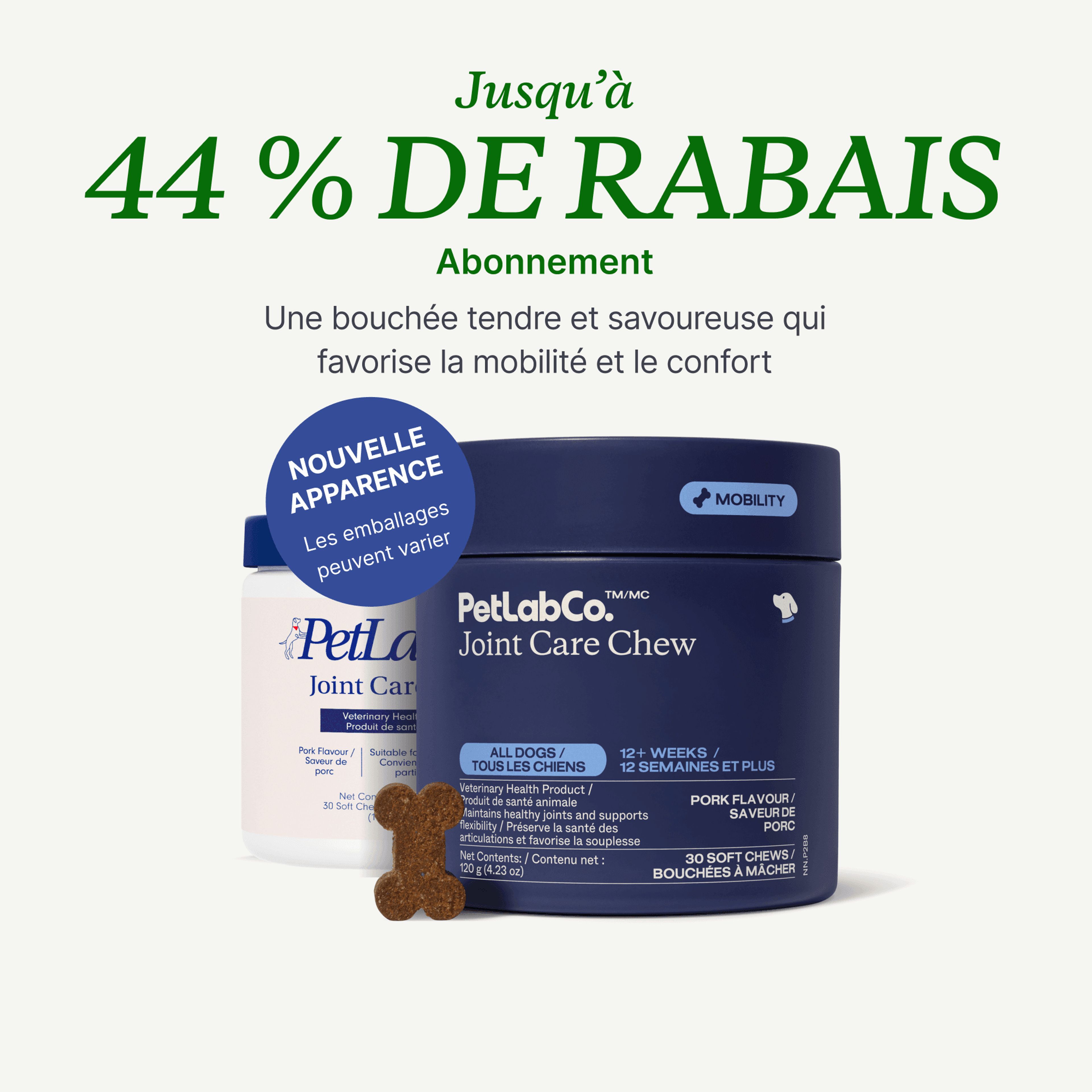 Petlab Co. Supplément pour articulations pour chiens image du produit avec abonnement offre