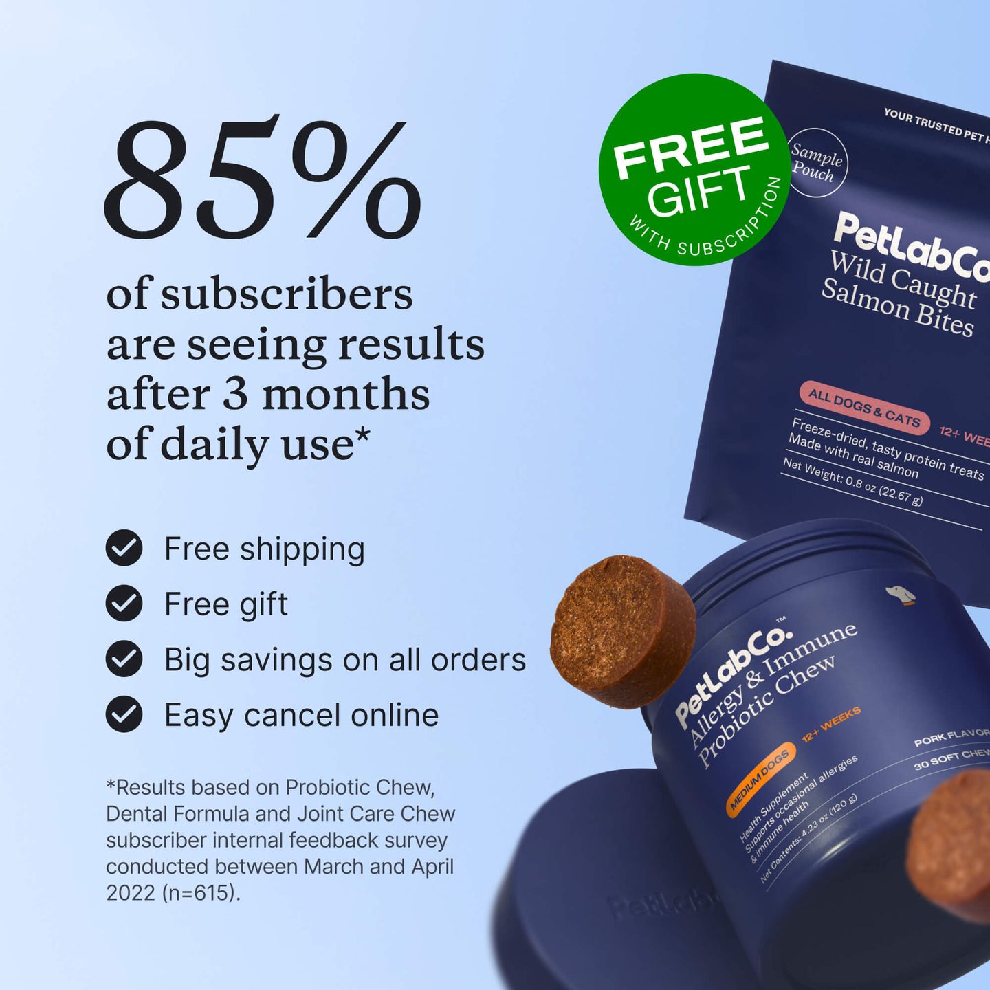 Picture of PetLabCo. Allergy & Immune Chews – Dog Probiotics for Seasonal Allergies
